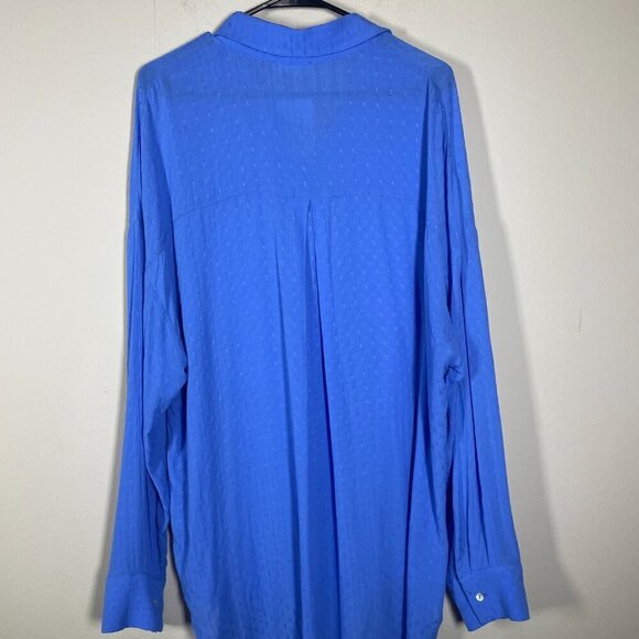 Illa Illa NWT! Ruthie Grace Women's Blue Button-Up Tunic Blouse! - Picture 5 of 5